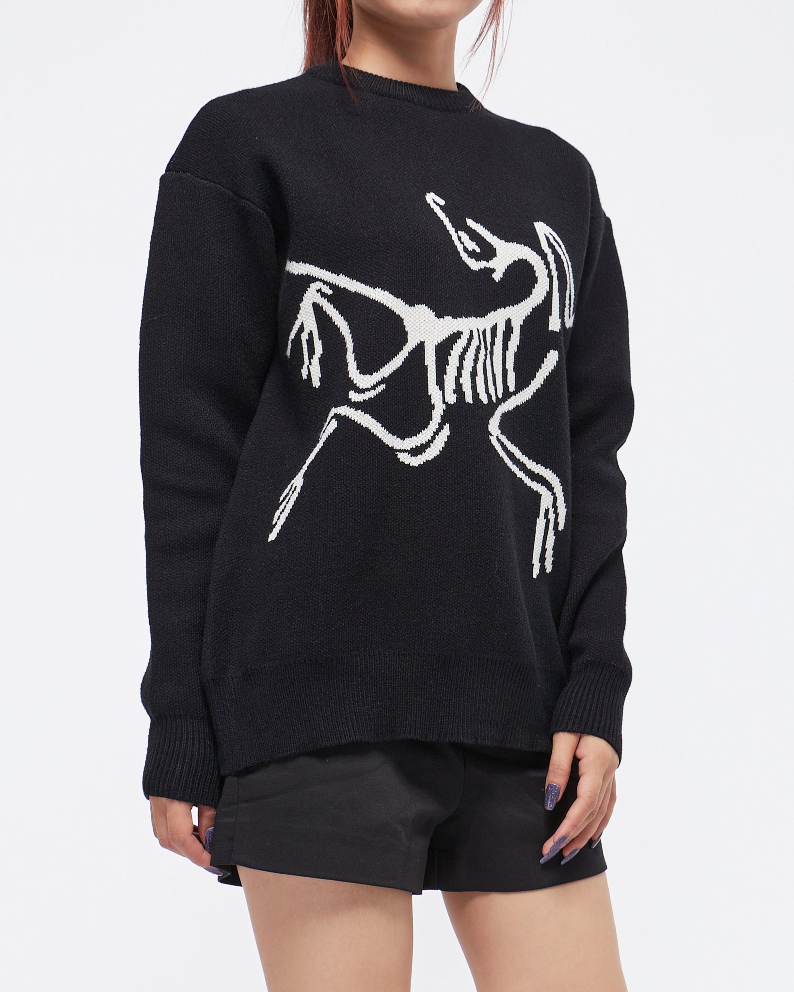 MOI OUTFIT-Logo Embroidered Unisex Knit Sweater 39.90