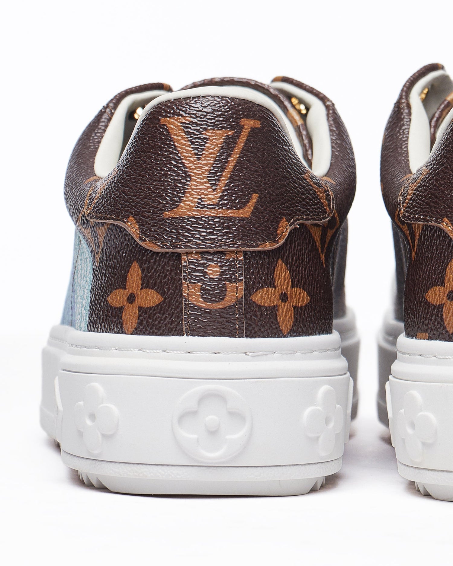 Louis Vuitton LV Monogram Embroidered Accent Sneakers - Brown Sneakers,  Shoes - LOU808049