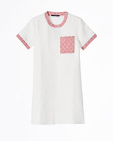 MOI OUTFIT-LV Monogram Lady Embossed White Dress 59.90