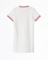 MOI OUTFIT-LV Monogram Lady Embossed White Dress 59.90