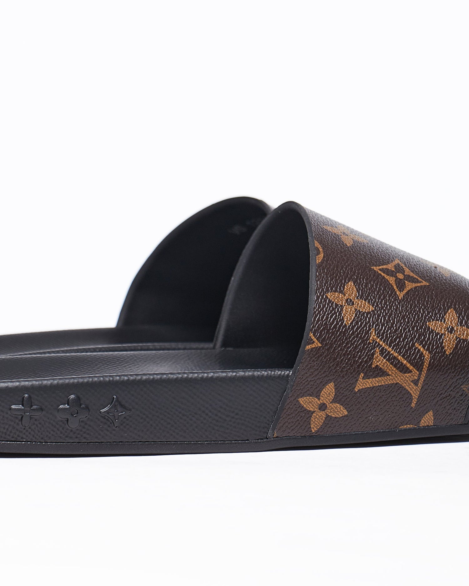 Louis Vuitton Waterfront Mule Slide In Brown Monogram Rubber, Men