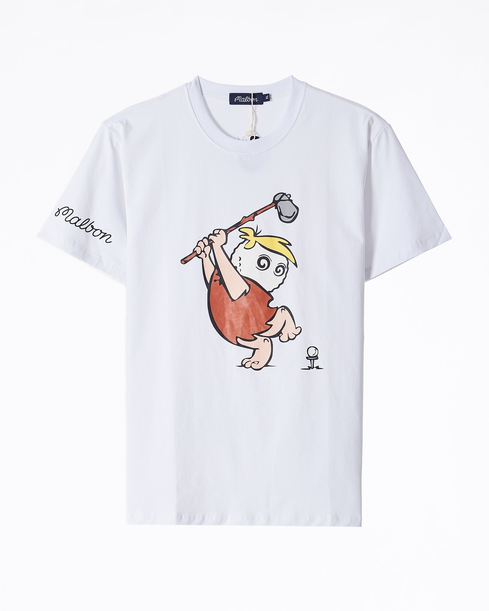 MOI OUTFIT-Malbon Cartoon Men White T-Shirt 16.90