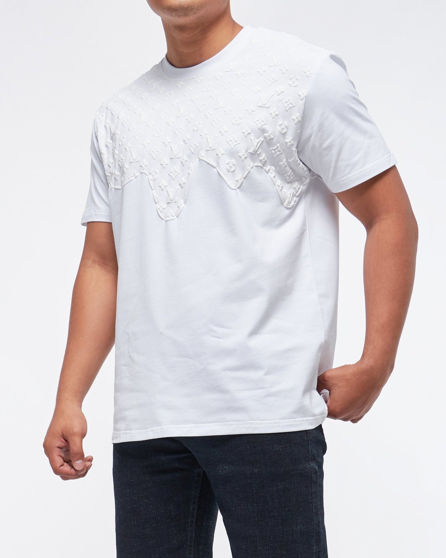 MOI OUTFIT-Monogram Front and Back Printed Men T-Shirt 15.90