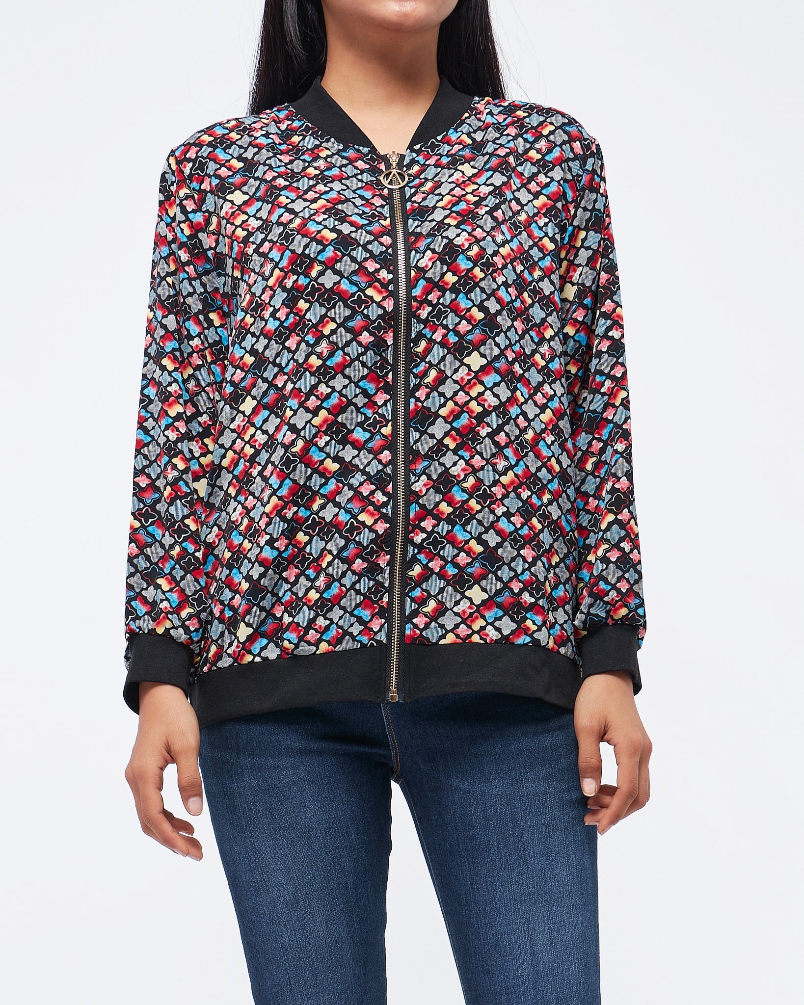 MOI OUTFIT-Monogram Over Printed Lady Jacket 17.90