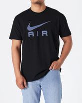 MOI OUTFIT-NIK Air Embroidered Men Black T-Shirt 16.90