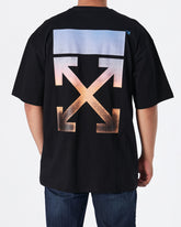 MOI OUTFIT-OW Back Cross Arrow Men Black T-Shirt 18.90