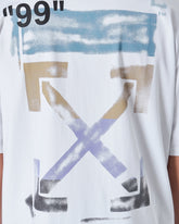 MOI OUTFIT-OW Back Cross Arrow Men White T-Shirt 19.90
