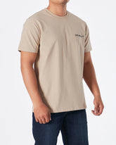 MOI OUTFIT-OW Men Cream T-Shirt 17.90