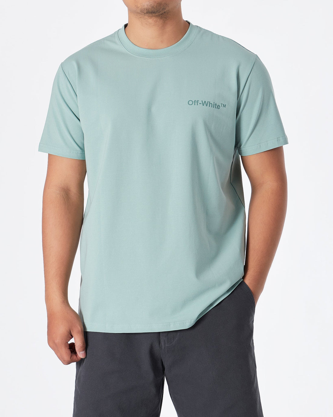 MOI OUTFIT-OW Men Green T-Shirt 17.90
