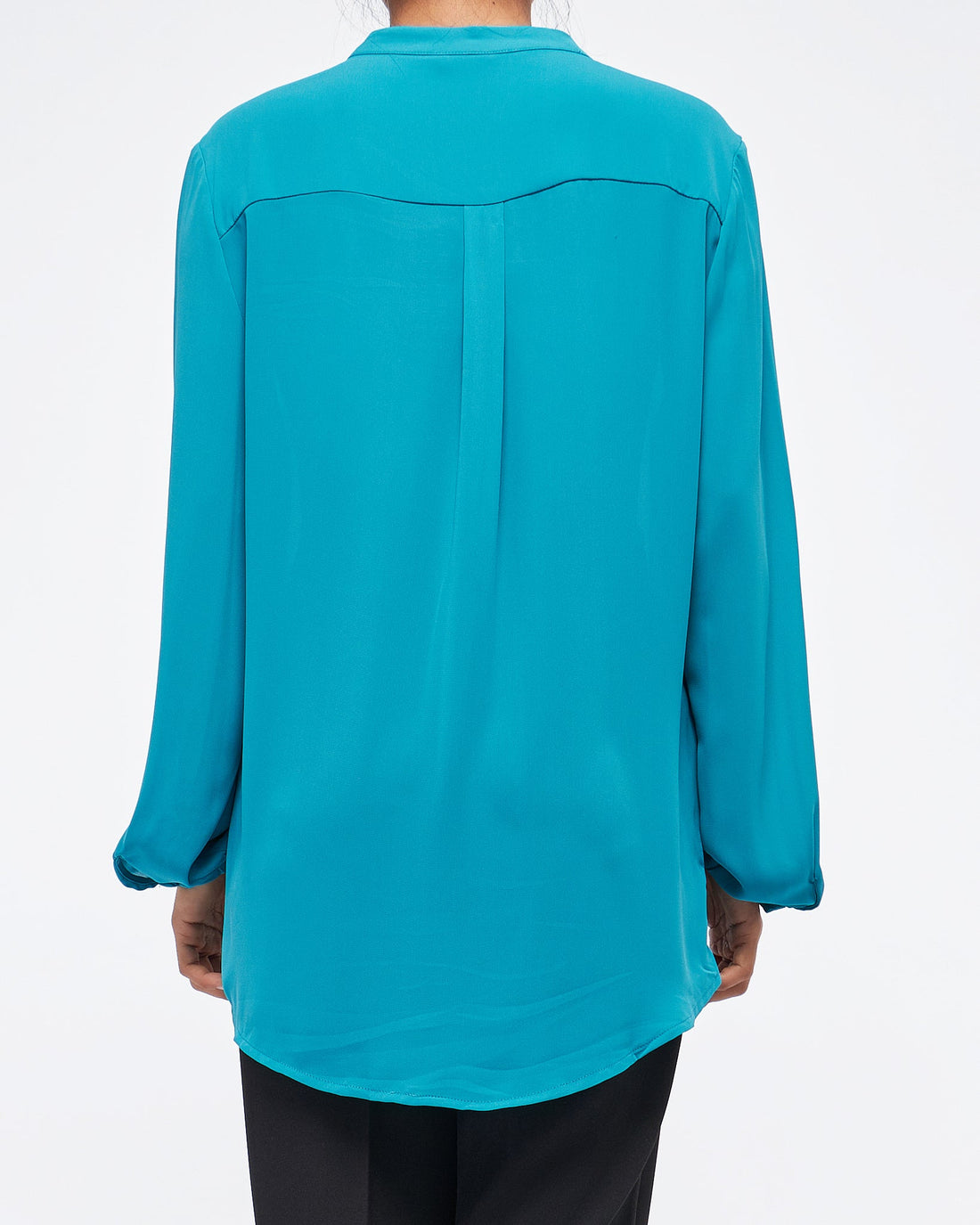 MOI OUTFIT-Plain Color Henley Lady Blouse 19.90