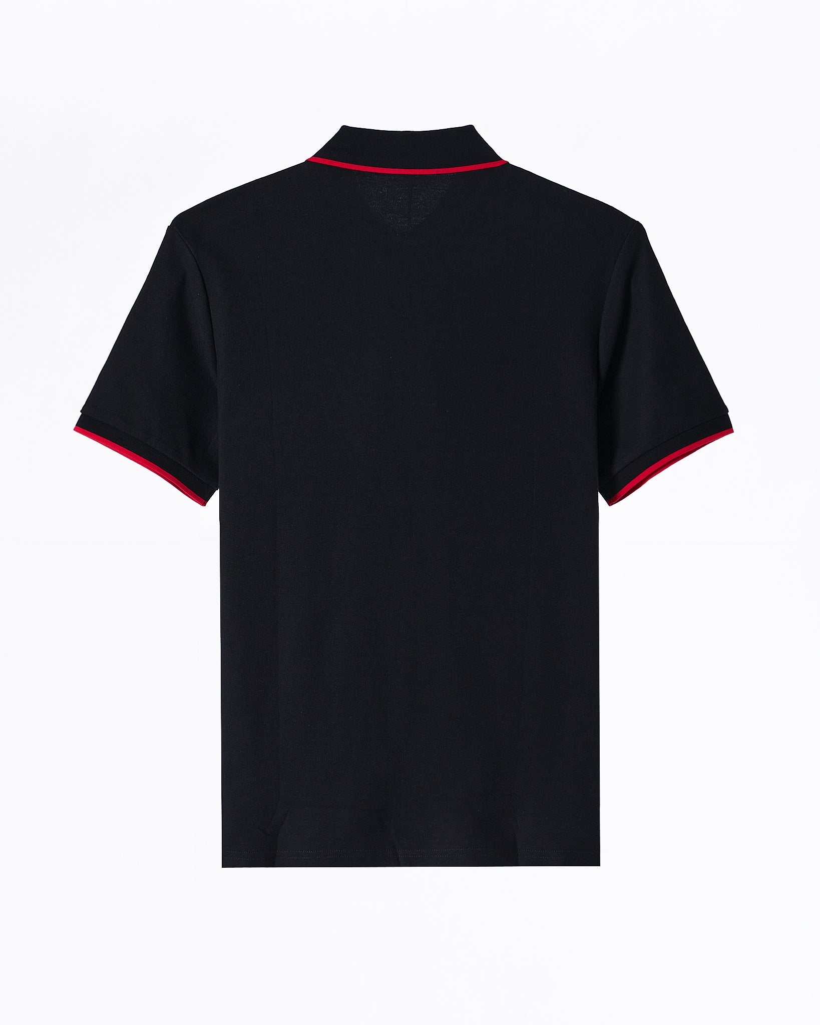 Black polo shirt shop with red collar