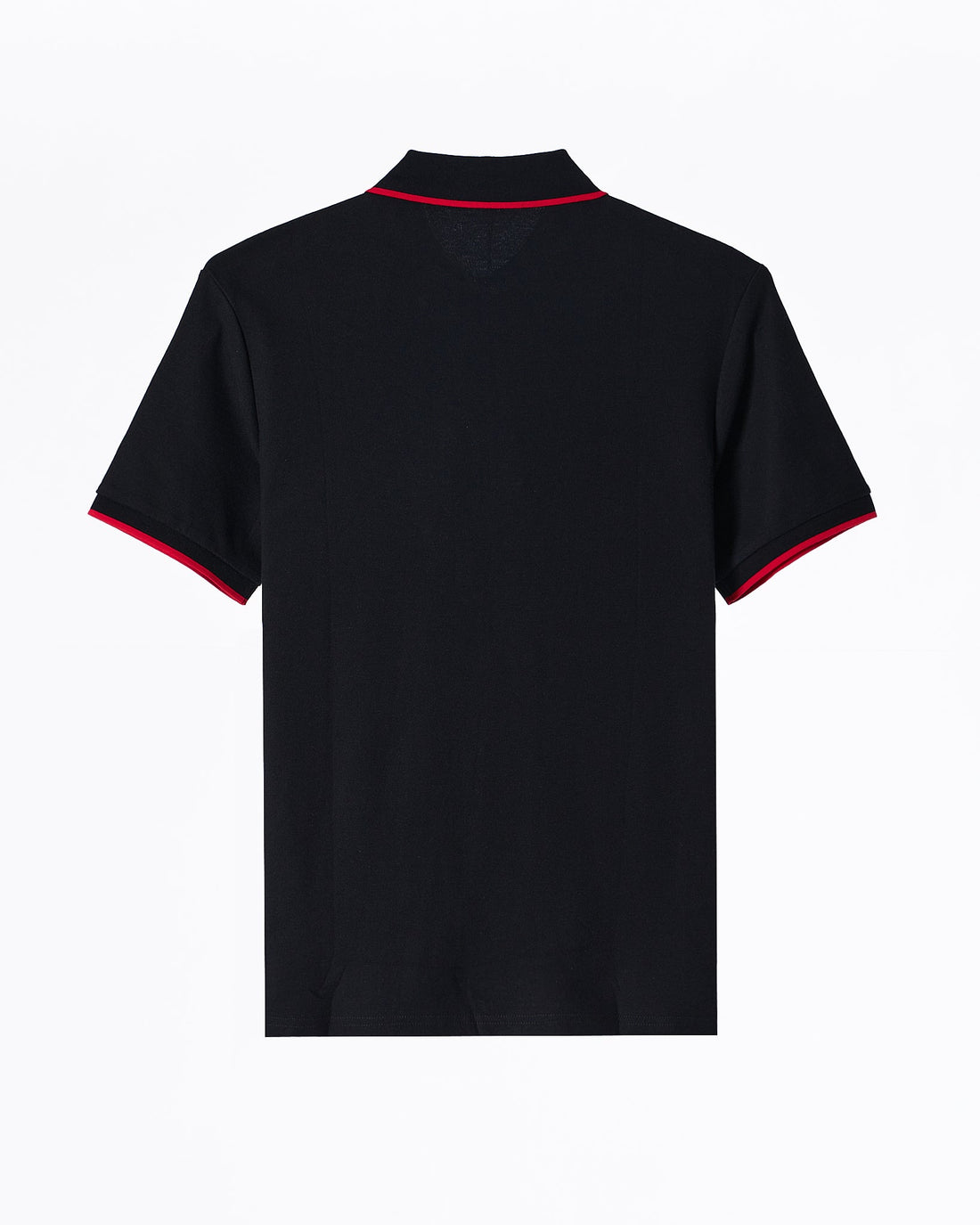MOI OUTFIT-PRA Zip Collar Men Black Polo Shirt 62.90