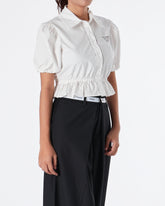 MOI OUTFIT-Puff Sleeve Lady White Shirts Short Sleeve 57.90