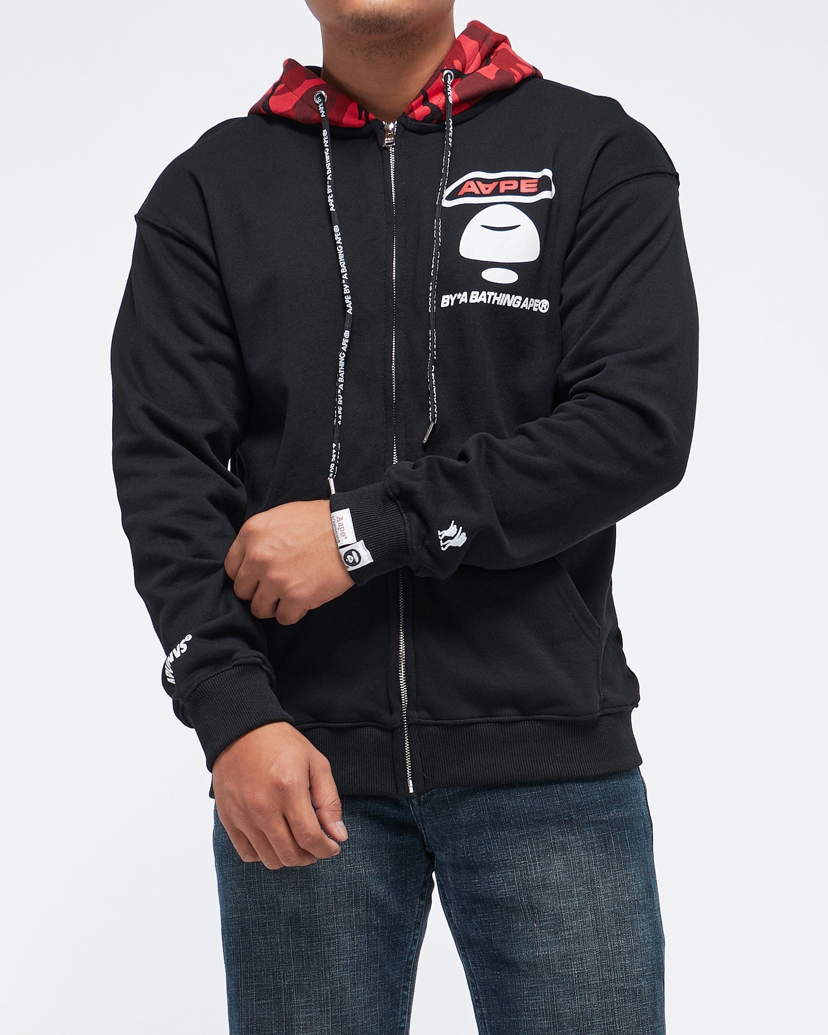 Aape hoodie outlet red