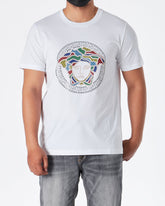 MOI OUTFIT-Rhinestone Medusa Printed Men T-Shirt 59.90