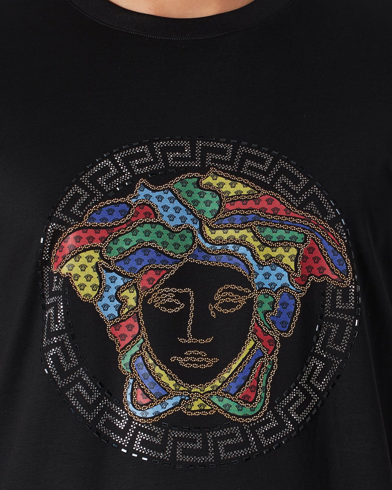 MOI OUTFIT-Rhinestone Medusa Printed Men T-Shirt 59.90