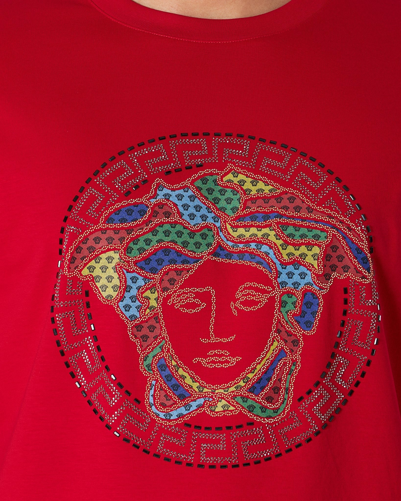 MOI OUTFIT-Rhinestone Medusa Printed Men T-Shirt 59.90