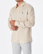 MOI OUTFIT-RL Cotton Men Cream Shirts Long Sleeve 30.90