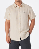 MOI OUTFIT-RL Cotton Men Cream Shirts Short Sleeve 28.90