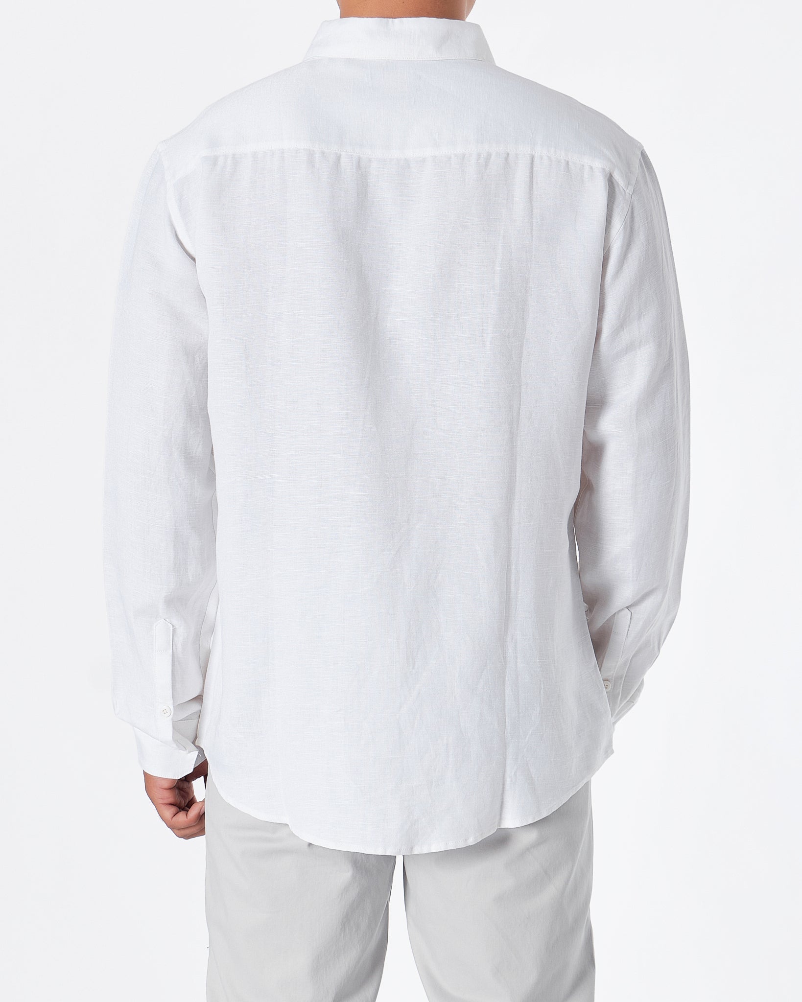 MOI OUTFIT-RL Cotton Men White Shirts Long Sleeve 30.90