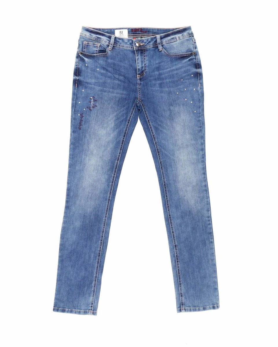 MOI OUTFIT-Side Dimond High Rise Lady Jeans 17.50