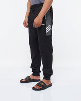 MOI OUTFIT-Side Striped Logo Printed Men Jogger 19.90