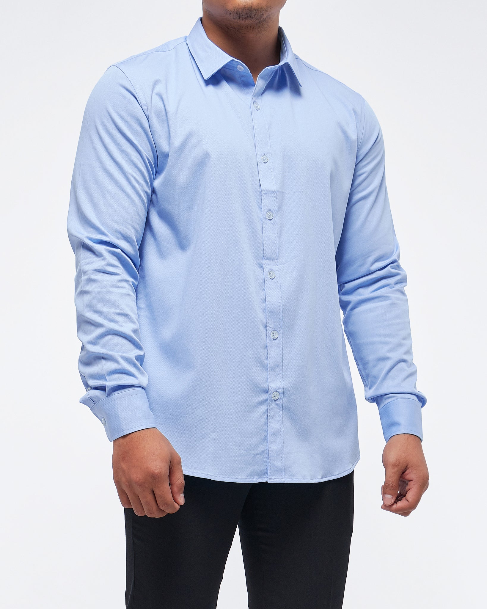 MOI OUTFIT-Slim Fit Men Shirts Long Sleeve 17.90