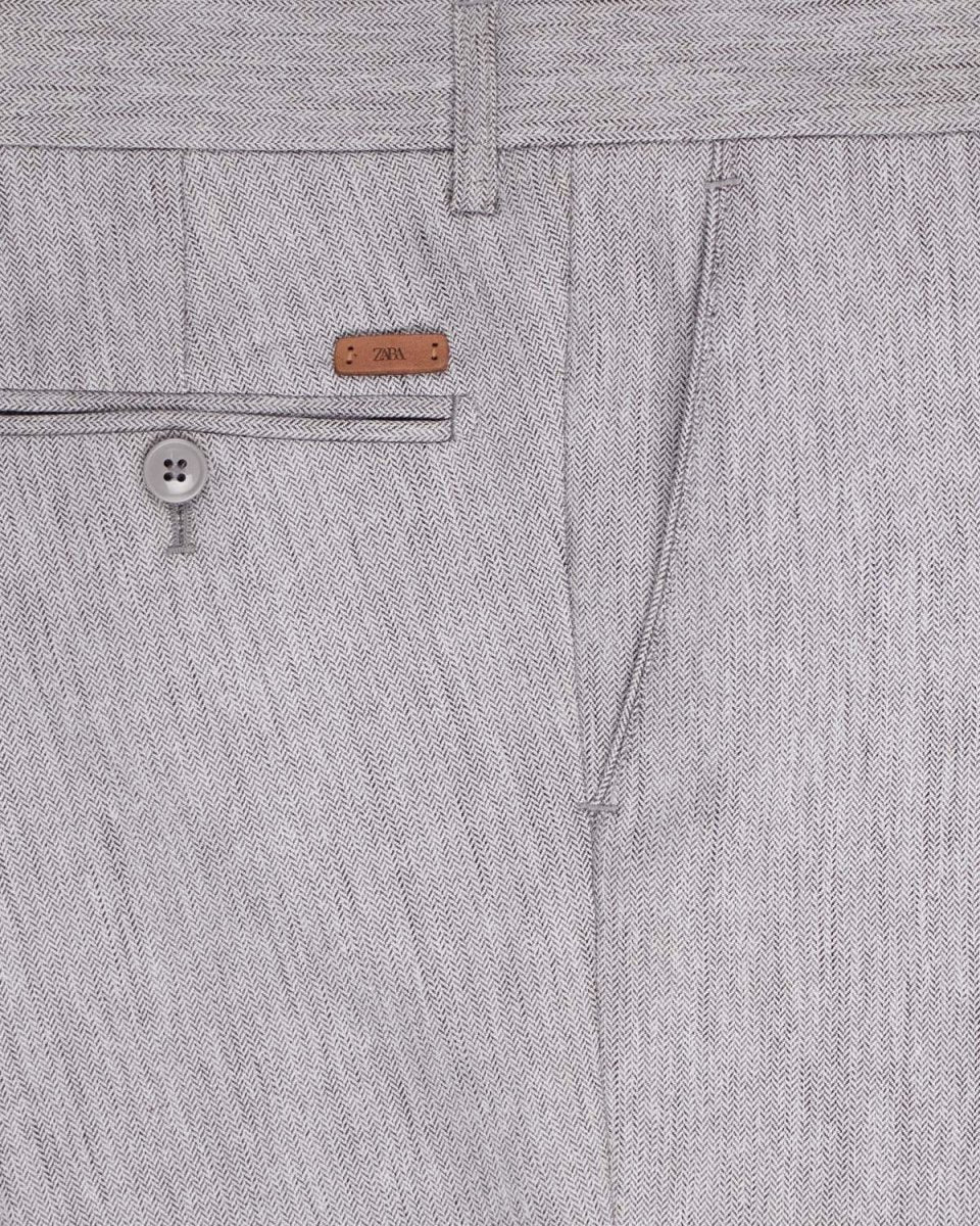 MOI OUTFIT-Slim Fit Men Texture Pant 20.90