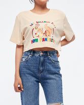 MOI OUTFIT-Squirrel Cartoon Printed Lady Crop Top 9.90