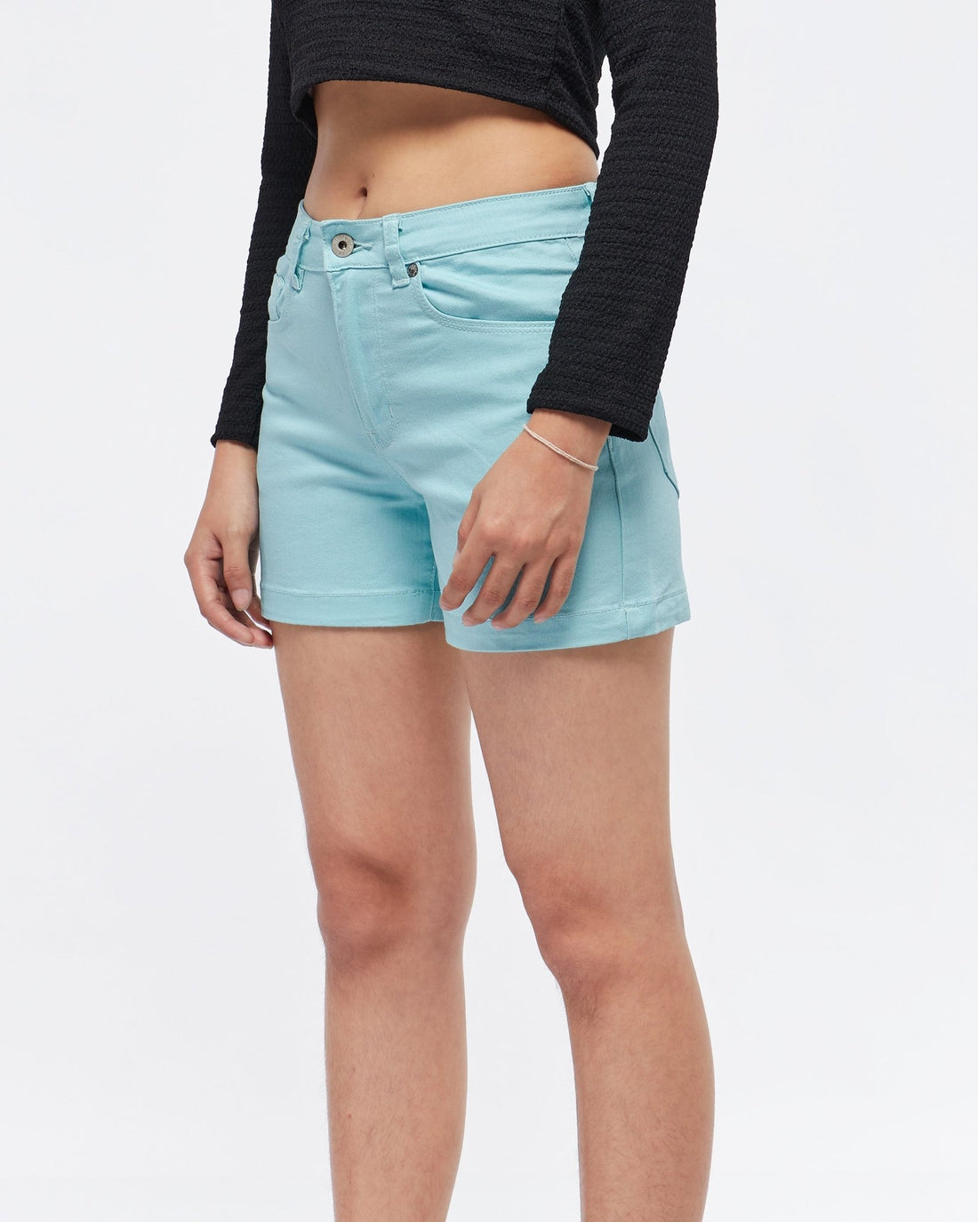 MOI OUTFIT-Stretchy Candy Color Lady Short Jeans 13.90