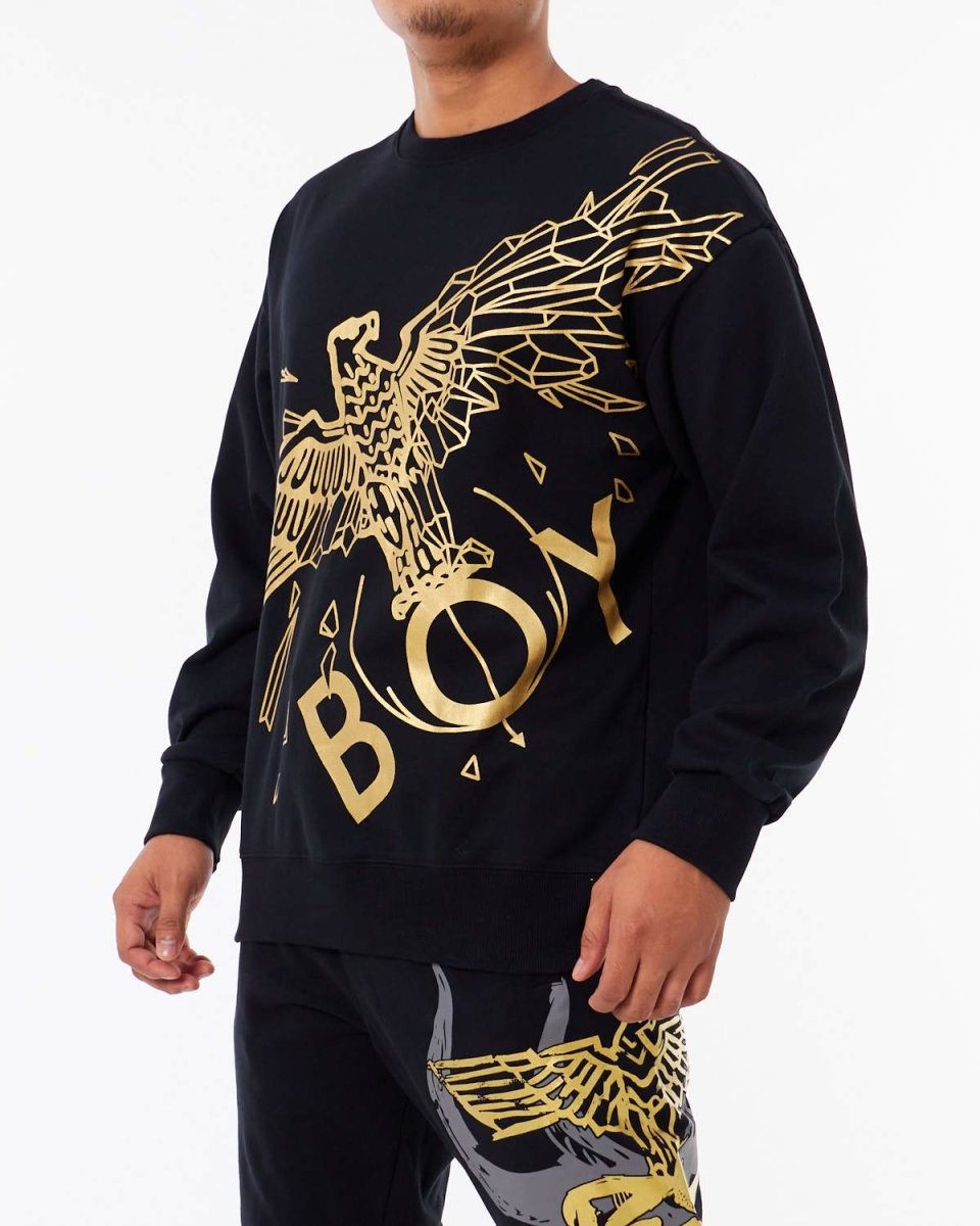 MOI OUTFIT-Super Eagle Printed Men Sweater 27.90