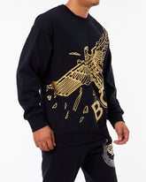 MOI OUTFIT-Super Eagle Printed Men Sweater 27.90