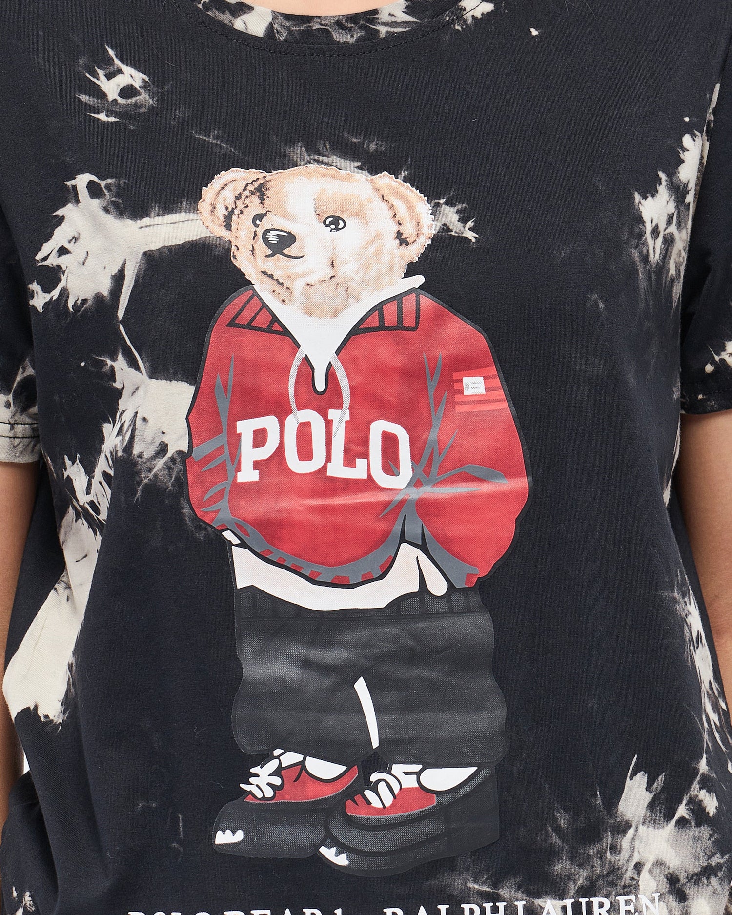 MOI OUTFIT-Tie Dye Color Teddy Bear Lady T-Shirt 15.90