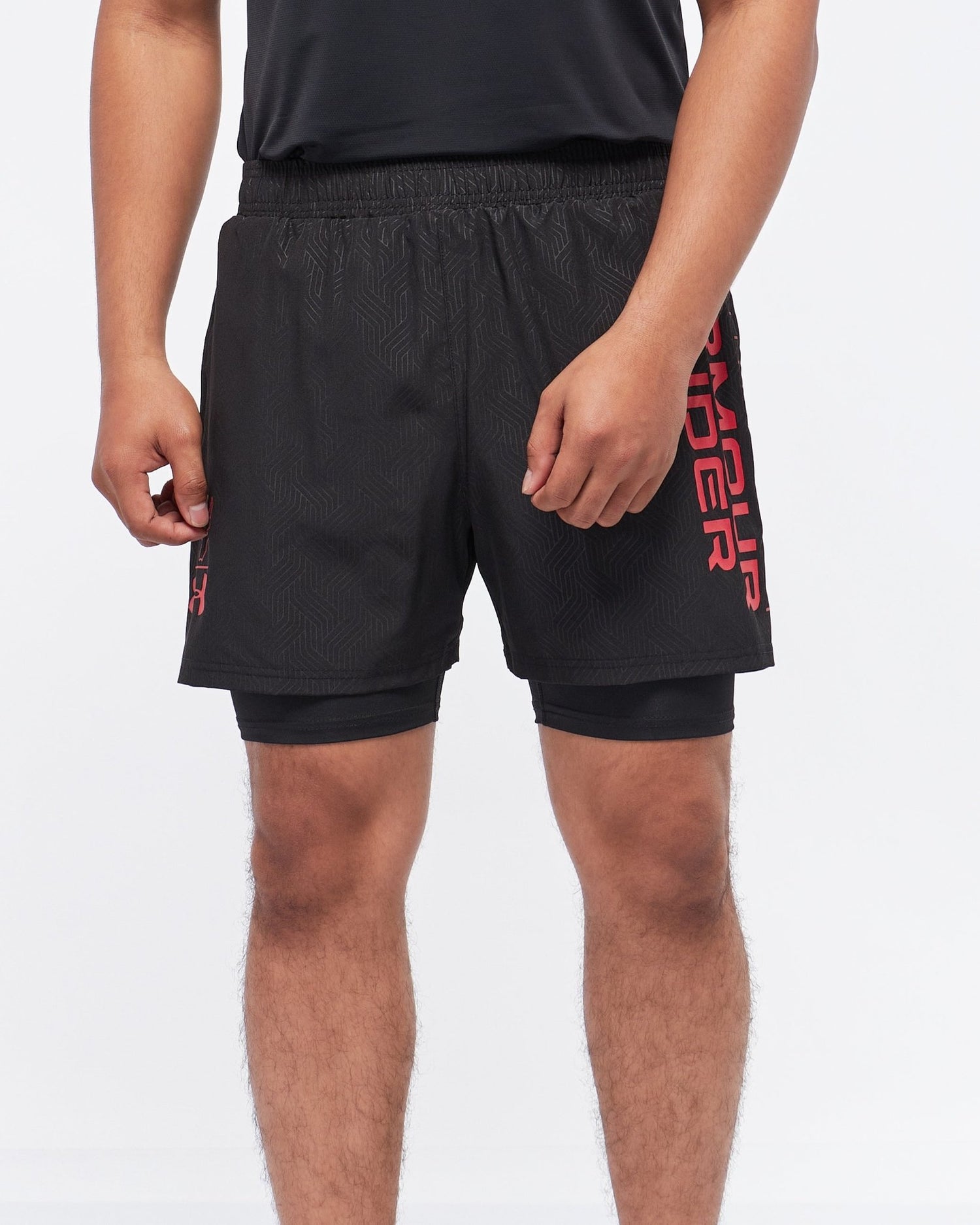 MOI OUTFIT-UA Both Side Printed 2 in 1 Men Sport Shorts 14.90
