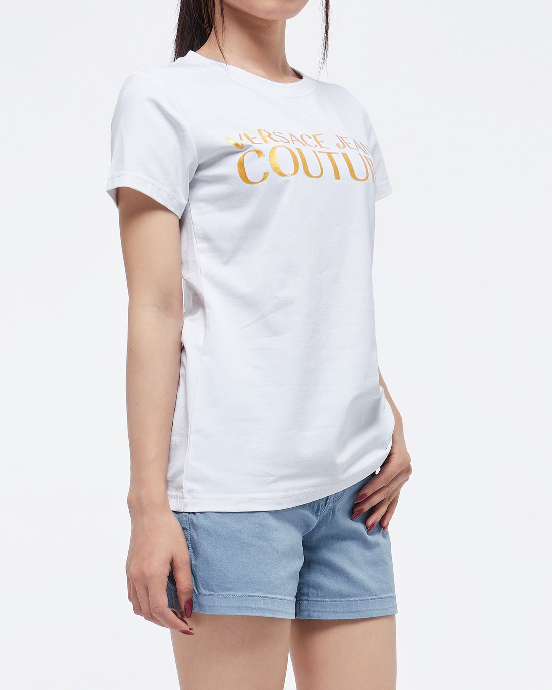 MOI OUTFIT-V Couture Gold Printed Lady T-Shirt 13.90