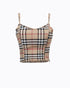 MOI OUTFIT-Vintage Checked Lady Crop Top 8.90