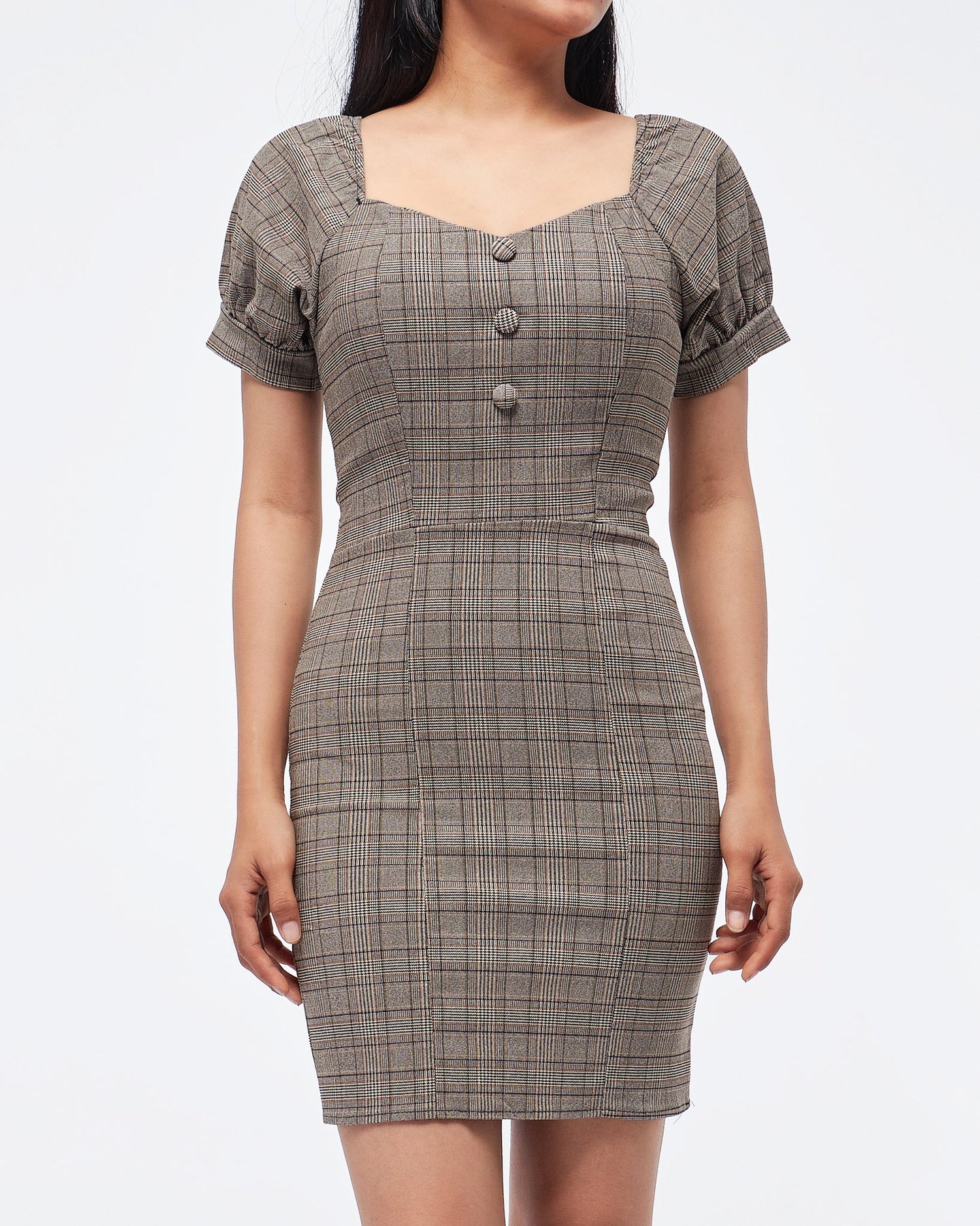MOI OUTFIT-Vintage Checked Lady Dress 17.90