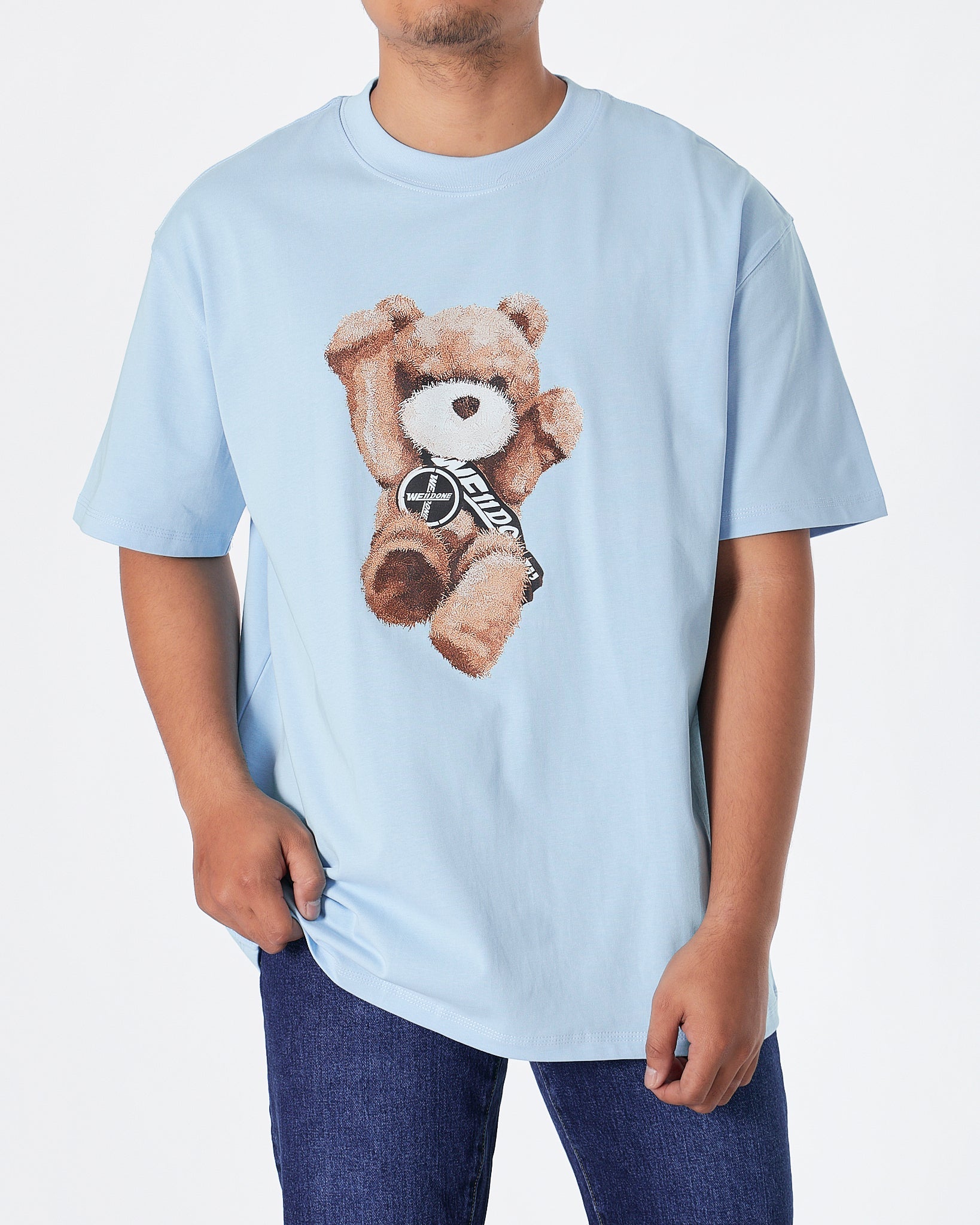 MOI OUTFIT-WE1 Teddy Bear Unisex Blue T-Shirt 24.90